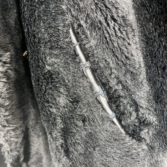 St. John Coat Collection Black Faux Fur Jacket XS - Picture 8 of 13